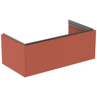 IDEAL STANDARD CONCA - Waschtisch-Unterschrank 1000x505x370 mm in sunset matt lackiert, 1 Schublade - Grifflos, Vollauszug, Push-to-open, SoftClosing, Vormontiert, Nachhaltig gewonnenes Holz #T4579Y3 - Sunset matt