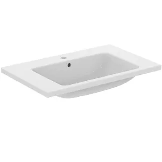 IDEAL STANDARD I.LIFE B - Möbelwaschtisch 810x510x180 mm in weiß glänzend, 1 Hahnloch, mit Überlauf #T460401 - Weiß (Alpin)
