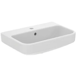 IDEAL STANDARD I.LIFE S - Waschtisch 550x380x180 mm in weiß, 1 Hahnloch, mit Überlauf - Platzsparender Waschtisch, IdealPlus #T4584MA - Weiß (Alpin) mit Ideal Plus