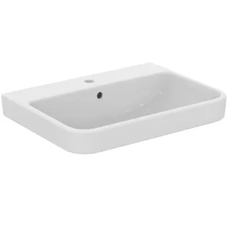 IDEAL STANDARD I.LIFE B - Waschtisch 650x480x180 mm in weiß glänzend, 1 Hahnloch, mit Überlauf #T460601 - Weiß (Alpin)