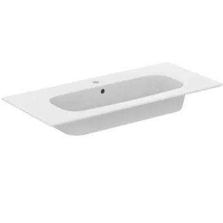 IDEAL STANDARD I.LIFE A - Möbelwaschtisch 1040x460x155 mm in weiß glänzend, 1 Hahnloch, mit Überlauf #T462101 - Weiß (Alpin)