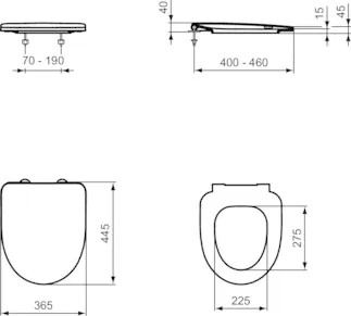 IDEAL STANDARD I.LIFE A - Wrapover Sitz 365x445x40 mm in weiß glänzend - SoftClosing WC #T467701 - Weiß (Alpin), Bild 8