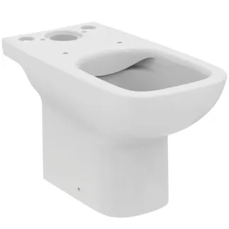 IDEAL STANDARD I.LIFE A - Stand-WC für Kombination (rückseitig offen) 355x660x400 mm in weiß glänzend, horizontaler Ablauf - Spülrandlose Spültechnologie RimLS+ #T472101 - Weiß (Alpin)