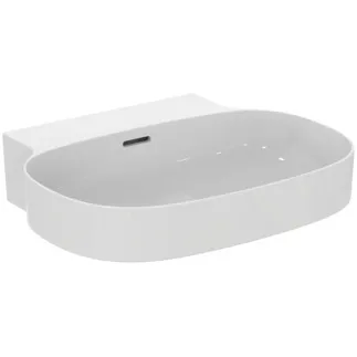 IDEAL STANDARD LINDA-X - Waschtisch 600x500x155 mm in weiß glänzend, ohne Hahnloch, mit Überlauf - Diamatec #T475601 - Weiß (Alpin)