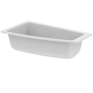 IDEAL STANDARD I.LIFE - Raumspar-Badewanne 1600x900x450 mm in weiß glänzend, ohne Hahnloch, mit Überlauf, ohne Ablaufgarnitur - Reinigungsmittelbeständig, Lichtbeständig #T476801 - Weiß (Alpin)