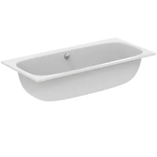 IDEAL STANDARD I.LIFE - Körperform-Badewanne 1900x900x450 mm in weiß glänzend, ohne Hahnloch, mit Überlauf, ohne Ablaufgarnitur - Reinigungsmittelbeständig, Lichtbeständig #T476501 - Weiß (Alpin)