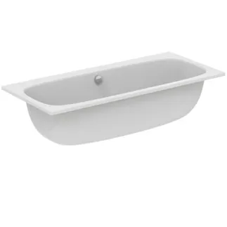 IDEAL STANDARD I.LIFE - Körperform-Badewanne 1800x800x450 mm in weiß glänzend, ohne Hahnloch, mit Überlauf, ohne Ablaufgarnitur - Reinigungsmittelbeständig, Lichtbeständig #T476401 - Weiß (Alpin)