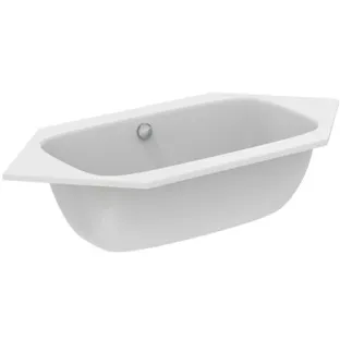 IDEAL STANDARD I.LIFE - Sechs-Badewanne 1900x900x450 mm in weiß glänzend, ohne Hahnloch, mit Überlauf, ohne Ablaufgarnitur - Reinigungsmittelbeständig, Lichtbeständig #T476701 - Weiß (Alpin)