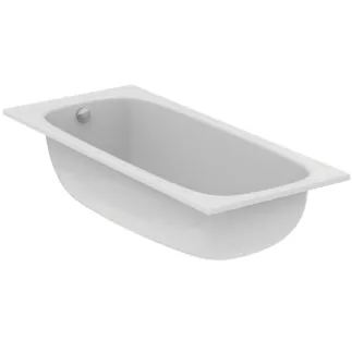 IDEAL STANDARD I.LIFE - Körperform-Badewanne 1800x800x450 mm in weiß glänzend, ohne Hahnloch, mit Überlauf, ohne Ablaufgarnitur - Reinigungsmittelbeständig, Lichtbeständig #T476201 - Weiß (Alpin)
