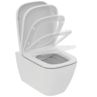IDEAL STANDARD I.LIFE B - Wand-WC Paket 360x545x380 mm in weiß glänzend, CL1 Vollspülung 3.9 - 6 l/min, horizontaler Ablauf - CL1, CL2, Spülrandlose Spültechnologie RimLS+, SoftClosing WC #T521701 - Weiß (Alpin)