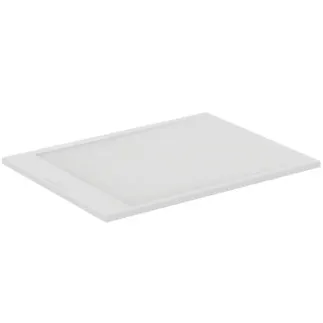 IDEAL STANDARD ULTRA FLAT S I.LIFE - Rechteck-Brausewanne 1200x800x30 mm in carraraweiß - Antibakteriel, Rutschhemmende Oberfläche, Barrierefrei, gemäß DIN 18040, Zuschneidbar, Reparierbar, 30 mm Höhe #T5220FR - Carraraweiß