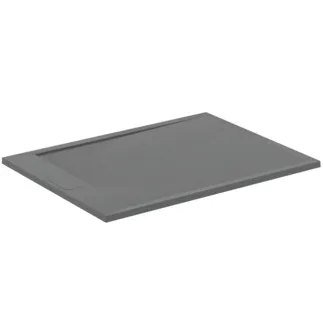 IDEAL STANDARD ULTRA FLAT S I.LIFE - Rechteck-Brausewanne 1200x800x30 mm in quarzgrau - Antibakteriel, Rutschhemmende Oberfläche, Barrierefrei, gemäß DIN 18040, Zuschneidbar, Reparierbar, 30 mm Höhe #T5220FS - Quarzgrau