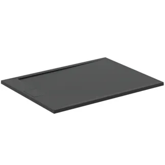 IDEAL STANDARD ULTRA FLAT S I.LIFE - Rechteck-Brausewanne 1200x800x30 mm in jet black - Antibakteriel, Rutschhemmende Oberfläche, Barrierefrei, gemäß DIN 18040, Zuschneidbar, Reparierbar, 30 mm Höhe #T5220FV - Schiefer