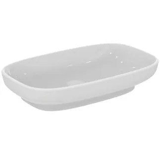 IDEAL STANDARD I.LIFE B - Schale 600x370x120 mm in weiß, ohne Hahnloch, ohne Überlauf - Platzsparender Waschtisch, IdealPlus #T5087MA - Weiß (Alpin) mit Ideal Plus
