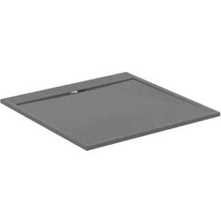 IDEAL STANDARD ULTRA FLAT S I.LIFE - Quadratische Brausewanne 1200x1200x30 mm in quarzgrau - Antibakteriel, Rutschhemmende Oberfläche, Barrierefrei, gemäß DIN 18040, Zuschneidbar, Reparierbar, 30 mm Höhe #T5242FS - Quarzgrau