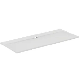 IDEAL STANDARD ULTRA FLAT S I.LIFE - Rechteck-Brausewanne 1700x700x30 mm in carraraweiß - Antibakteriel, Rutschhemmende Oberfläche, Barrierefrei, gemäß DIN 18040, Zuschneidbar, Reparierbar, 30 mm Höhe #T5244FR - Carraraweiß