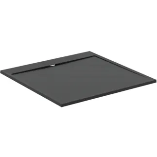 IDEAL STANDARD ULTRA FLAT S I.LIFE - Quadratische Brausewanne 1200x1200x30 mm in jet black - Antibakteriel, Rutschhemmende Oberfläche, Barrierefrei, gemäß DIN 18040, Zuschneidbar, Reparierbar, 30 mm Höhe #T5242FV - Schiefer