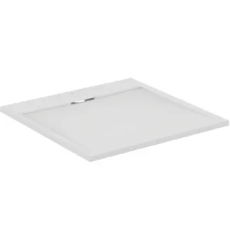IDEAL STANDARD ULTRA FLAT S I.LIFE - Quadratische Brausewanne 900x900x30 mm in carraraweiß - Antibakteriel, Rutschhemmende Oberfläche, Barrierefrei, gemäß DIN 18040, Zuschneidbar, Reparierbar, 30 mm Höhe #T5227FR - Carraraweiß