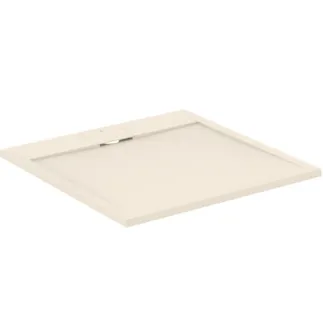 IDEAL STANDARD ULTRA FLAT S I.LIFE - Quadratische Brausewanne 900x900x30 mm in sandstein - Antibakteriel, Rutschhemmende Oberfläche, Barrierefrei, gemäß DIN 18040, Zuschneidbar, Reparierbar, 30 mm Höhe #T5227FT - Sandstein