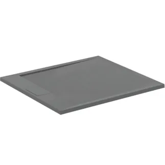 IDEAL STANDARD ULTRA FLAT S I.LIFE - Rechteck-Brausewanne 1000x900x30 mm in quarzgrau - Antibakteriel, Rutschhemmende Oberfläche, Barrierefrei, gemäß DIN 18040, Zuschneidbar, Reparierbar, 30 mm Höhe #T5231FS - Quarzgrau