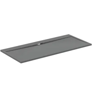 IDEAL STANDARD ULTRA FLAT S I.LIFE - Rechteck-Brausewanne 2000x900x30 mm in quarzgrau - Antibakteriel, Rutschhemmende Oberfläche, Barrierefrei, gemäß DIN 18040, Zuschneidbar, Reparierbar, 30 mm Höhe #T5243FS - Quarzgrau