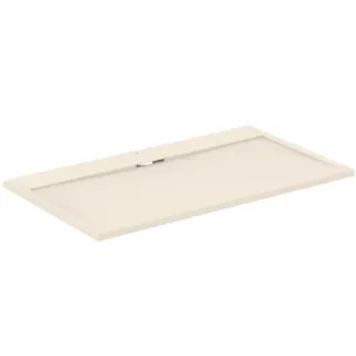 IDEAL STANDARD ULTRA FLAT S I.LIFE - Rechteck-Brausewanne 1400x800x30 mm in sandstein - Antibakteriel, Rutschhemmende Oberfläche, Barrierefrei, gemäß DIN 18040, Zuschneidbar, Reparierbar, 30 mm Höhe #T5224FT - Sandstein