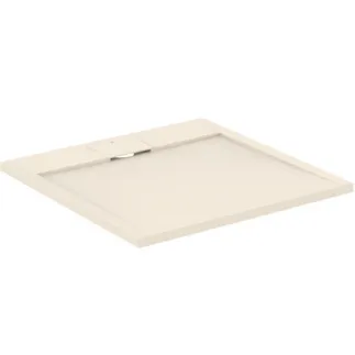 IDEAL STANDARD ULTRA FLAT S I.LIFE - Quadratische Brausewanne 800x800x30 mm in sandstein - Antibakteriel, Rutschhemmende Oberfläche, Barrierefrei, gemäß DIN 18040, Zuschneidbar, Reparierbar, 30 mm Höhe #T5229FT - Sandstein