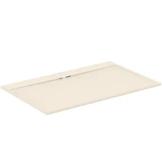 IDEAL STANDARD ULTRA FLAT S I.LIFE - Rechteck-Brausewanne 1600x1000x30 mm in sandstein - Antibakteriel, Rutschhemmende Oberfläche, Barrierefrei, gemäß DIN 18040, Zuschneidbar, Reparierbar, 30 mm Höhe #T5232FT - Sandstein