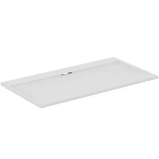 IDEAL STANDARD ULTRA FLAT S I.LIFE - Rechteck-Brausewanne 1700x800x30 mm in carraraweiß - Antibakteriel, Rutschhemmende Oberfläche, Barrierefrei, gemäß DIN 18040, Zuschneidbar, Reparierbar, 30 mm Höhe #T5238FR - Carraraweiß