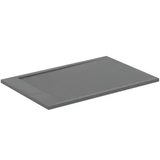 IDEAL STANDARD ULTRA FLAT S I.LIFE - Rechteck-Brausewanne 1200x900x30 mm in quarzgrau - Antibakteriel, Rutschhemmende Oberfläche, Barrierefrei, gemäß DIN 18040, Zuschneidbar, Reparierbar, 30 mm Höhe #T5221FS - Quarzgrau