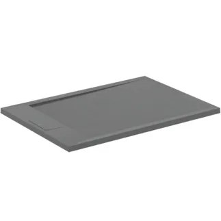 IDEAL STANDARD ULTRA FLAT S I.LIFE - Rechteck-Brausewanne 1000x700x30 mm in quarzgrau - Antibakteriel, Rutschhemmende Oberfläche, Barrierefrei, gemäß DIN 18040, Zuschneidbar, Reparierbar, 30 mm Höhe #T5240FS - Quarzgrau