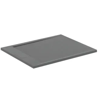 IDEAL STANDARD ULTRA FLAT S I.LIFE - Rechteck-Brausewanne 1000x800x30 mm in quarzgrau - Antibakteriel, Rutschhemmende Oberfläche, Barrierefrei, gemäß DIN 18040, Zuschneidbar, Reparierbar, 30 mm Höhe #T5223FS - Quarzgrau