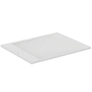 IDEAL STANDARD ULTRA FLAT S I.LIFE - Rechteck-Brausewanne 1000x800x30 mm in carraraweiß - Antibakteriel, Rutschhemmende Oberfläche, Barrierefrei, gemäß DIN 18040, Zuschneidbar, Reparierbar, 30 mm Höhe #T5223FR - Carraraweiß