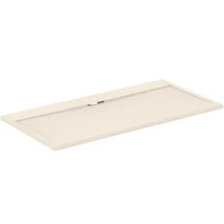 IDEAL STANDARD ULTRA FLAT S I.LIFE - Rechteck-Brausewanne 1600x800x30 mm in sandstein - Antibakteriel, Rutschhemmende Oberfläche, Barrierefrei, gemäß DIN 18040, Zuschneidbar, Reparierbar, 30 mm Höhe #T5225FT - Sandstein