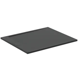 IDEAL STANDARD ULTRA FLAT S I.LIFE - Rechteck-Brausewanne 1200x1000x30 mm in jet black - Antibakteriel, Rutschhemmende Oberfläche, Barrierefrei, gemäß DIN 18040, Zuschneidbar, Reparierbar, 30 mm Höhe #T5228FV - Schiefer