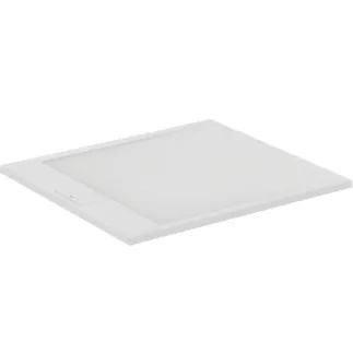 IDEAL STANDARD ULTRA FLAT S I.LIFE - Rechteck-Brausewanne 1000x900x30 mm in carraraweiß - Antibakteriel, Rutschhemmende Oberfläche, Barrierefrei, gemäß DIN 18040, Zuschneidbar, Reparierbar, 30 mm Höhe #T5231FR - Carraraweiß