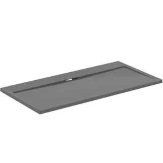 IDEAL STANDARD ULTRA FLAT S I.LIFE - Rechteck-Brausewanne 1400x700x30 mm in quarzgrau - Antibakteriel, Rutschhemmende Oberfläche, Barrierefrei, gemäß DIN 18040, Zuschneidbar, Reparierbar, 30 mm Höhe #T5241FS - Quarzgrau