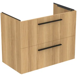 IDEAL STANDARD I.LIFE A - Waschtisch-Unterschrank 800x440x630 mm in Hamilton eiche, 2 Schubladen - SoftClosing, Vormontiert, Nachhaltig gewonnenes Holz #T5256NX - Eiche Natur