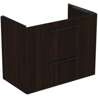 IDEAL STANDARD I.LIFE A - Waschtisch-Unterschrank 800x440x630 mm in coffee oak, 2 Schubladen - SoftClosing, Vormontiert, Nachhaltig gewonnenes Holz #T5256NW - Coffee Oak