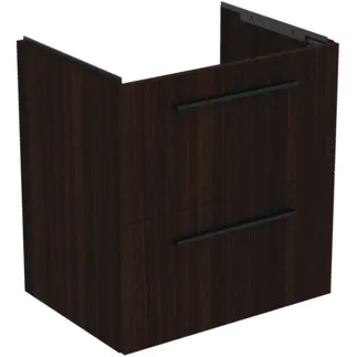 IDEAL STANDARD I.LIFE A - Waschtisch-Unterschrank 600x440x630 mm in coffee oak, 2 Schubladen - SoftClosing, Vormontiert, Nachhaltig gewonnenes Holz #T5255NW - Coffee Oak