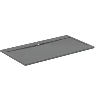 IDEAL STANDARD ULTRA FLAT S I.LIFE - Rechteck-Brausewanne 1800x1000x30 mm in quarzgrau - Antibakteriel, Rutschhemmende Oberfläche, Barrierefrei, gemäß DIN 18040, Zuschneidbar, Reparierbar, 30 mm Höhe #T5245FS - Quarzgrau