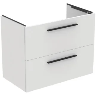 IDEAL STANDARD I.LIFE A - Waschtisch-Unterschrank 800x440x630 mm in weiß, 2 Schubladen - SoftClosing, Vormontiert, Nachhaltig gewonnenes Holz #T5256DU - Weiß