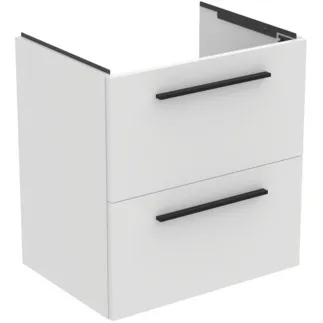 IDEAL STANDARD I.LIFE A - Waschtisch-Unterschrank 600x440x630 mm in weiß, 2 Schubladen - SoftClosing, Vormontiert, Nachhaltig gewonnenes Holz #T5255DU - Weiß