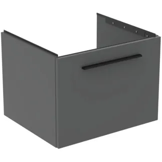 IDEAL STANDARD I.LIFE B - Waschtisch-Unterschrank 600x505x440 mm in greige matt, 1 Schublade - SoftClosing, Vormontiert, Nachhaltig gewonnenes Holz #T5269NG - Quarzgrau