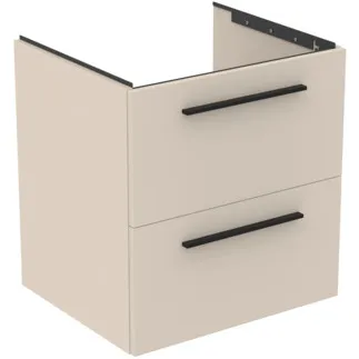 IDEAL STANDARD I.LIFE B - Waschtisch-Unterschrank 600x505x630 mm in sandbeige matt, 2 Schubladen - SoftClosing, Vormontiert, Nachhaltig gewonnenes Holz #T5270NF - Sandbeige