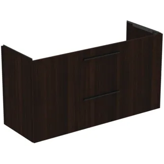 IDEAL STANDARD I.LIFE A - Waschtisch-Unterschrank 1200x440x630 mm in coffee oak, 2 Schubladen - SoftClosing, Vormontiert, Nachhaltig gewonnenes Holz #T5258NW - Coffee Oak
