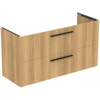 IDEAL STANDARD I.LIFE A - Waschtisch-Unterschrank 1200x440x630 mm in Hamilton eiche, 2 Schubladen - SoftClosing, Vormontiert, Nachhaltig gewonnenes Holz #T5258NX - Eiche Natur