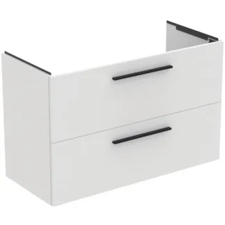 IDEAL STANDARD I.LIFE A - Waschtisch-Unterschrank 1000x440x630 mm in weiß, 2 Schubladen - SoftClosing, Vormontiert, Nachhaltig gewonnenes Holz #T5257DU - Weiß