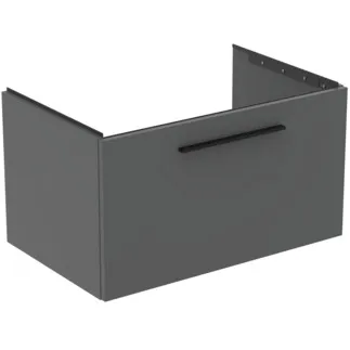 IDEAL STANDARD I.LIFE B - Waschtisch-Unterschrank 800x505x440 mm in greige matt, 1 Schublade - SoftClosing, Vormontiert, Nachhaltig gewonnenes Holz #T5271NG - Quarzgrau