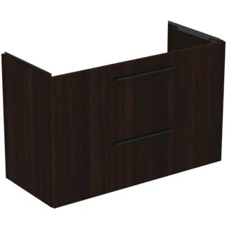 IDEAL STANDARD I.LIFE A - Waschtisch-Unterschrank 1000x440x630 mm in coffee oak, 2 Schubladen - SoftClosing, Vormontiert, Nachhaltig gewonnenes Holz #T5257NW - Coffee Oak